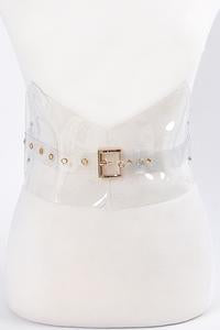 Clear Wide Waist belt