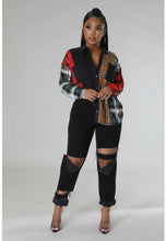 Plaid of the Night Top