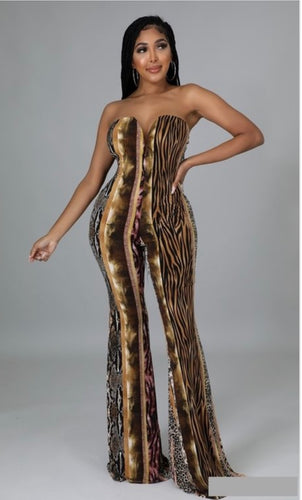 Wild Side -Strapless jumpsuit