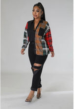 Plaid of the Night Top